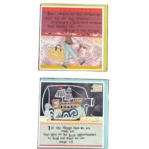 2 New Beginnings Curly Girl Design Greeting Card Motivational Friendship Divorce